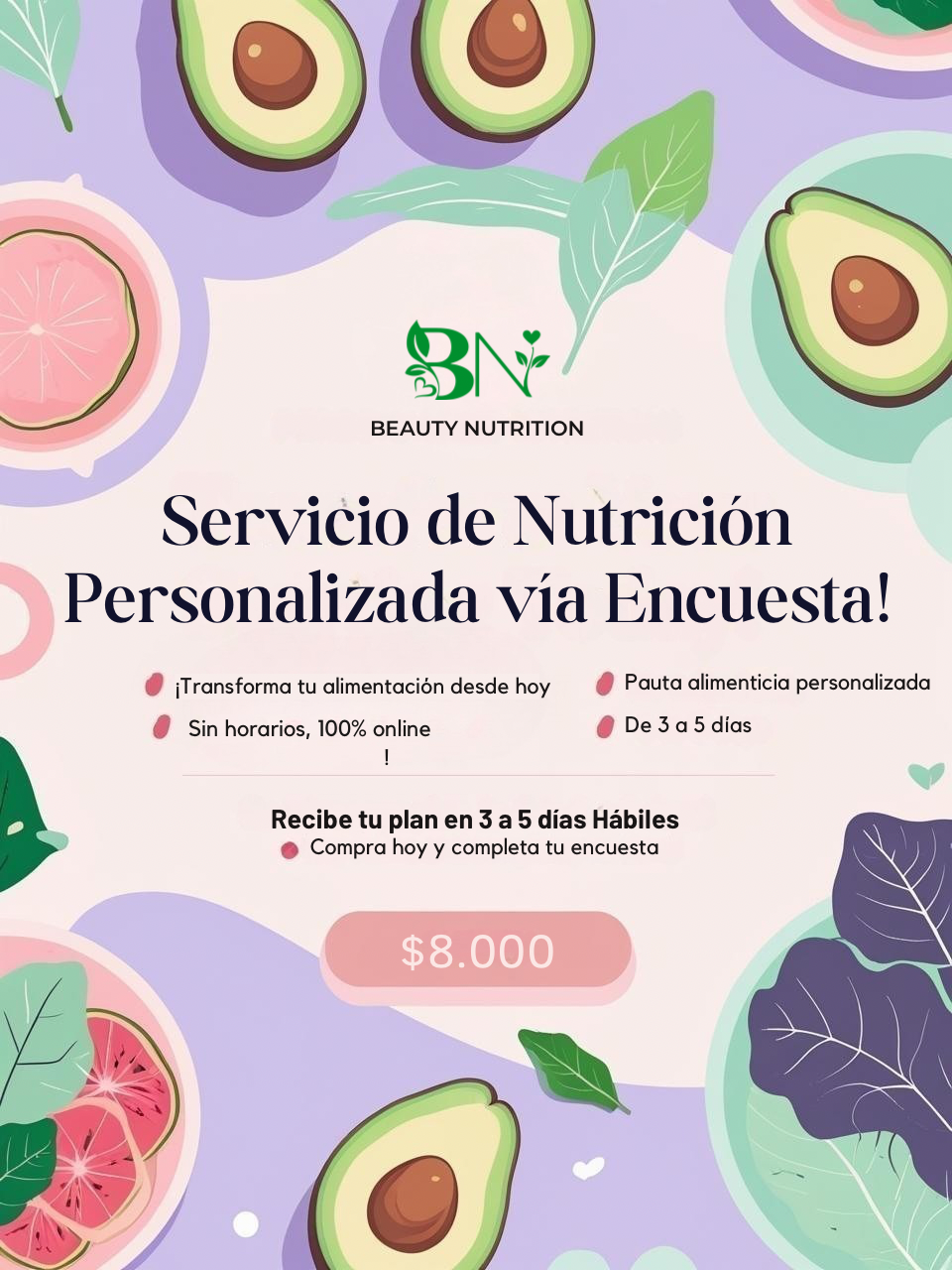 Plan Nutrición Básico Personalizada vía Encuesta